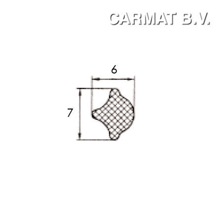 Filler size 1 for glazing profile