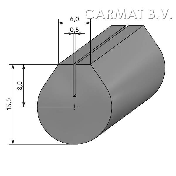U sponge rubber profile Without insert Grey