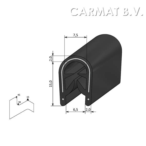 Edge protector PVC 4-6 MM S.U./100M
