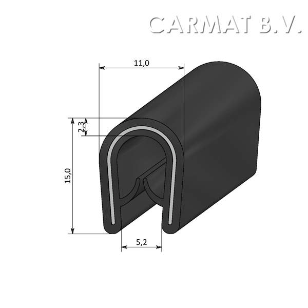Edge protector rubber 2-5 MM S.U./50M