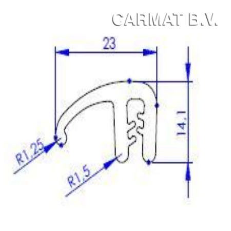Sealing section silicone4610046 sealing lip on sideS.U./100M