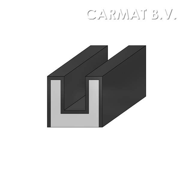 Flocked Rubber section with piled cover 5 mm 13x12 per/20M