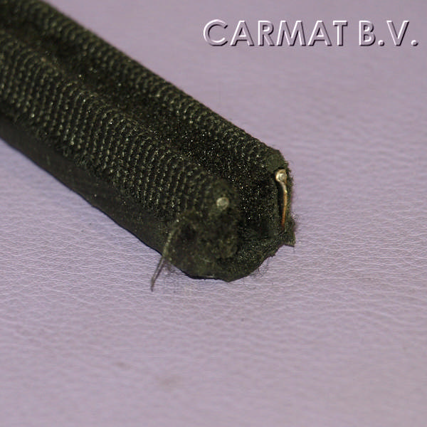 Flocked Rubber section with piled cover 5 mm per/510M