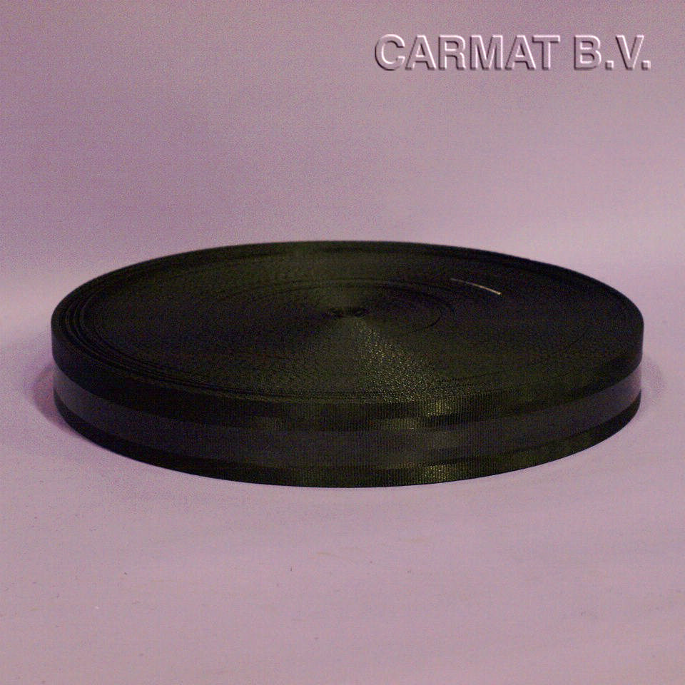 Seat belt strap black 48 mm