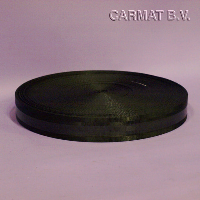 Seat belt strap black 48 mm