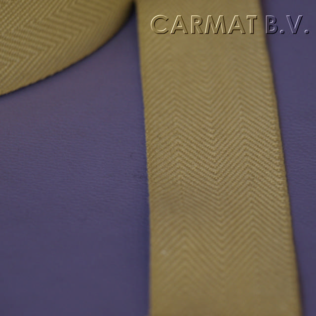 7flor tapijtband katoen beige 40 mm afname per/50m