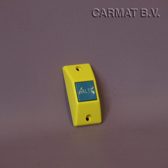 Push button Yellow, surface mounting, text HALTE