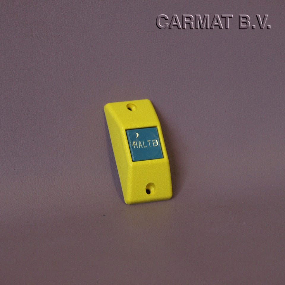 Push button Yellow, surface mounting, text HALTE