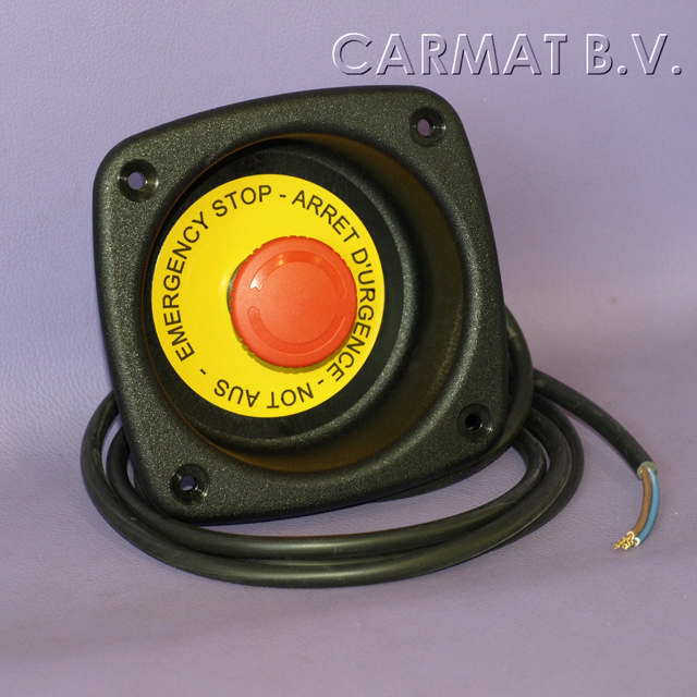 Emergency stop w/ switch assembled into recess pan