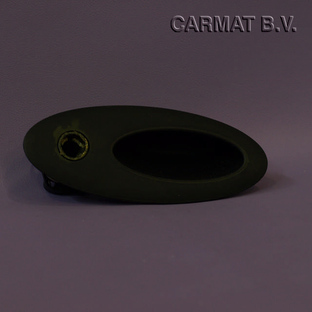 Recessed handle assembly for rotary catch lock/actuation