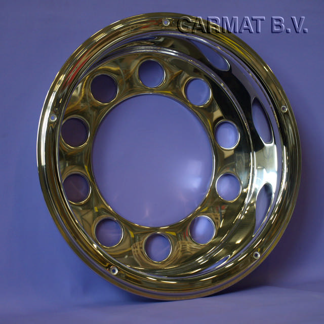 Wheelcover stainless steel luxury version 22,5 inch Rear