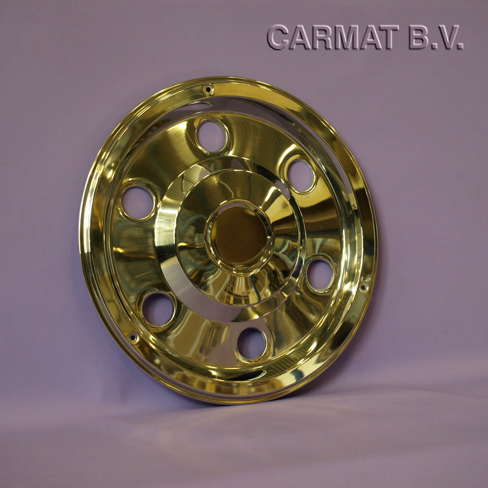 Wheelcover stainless steel 17,5 inch Rear, bracket included