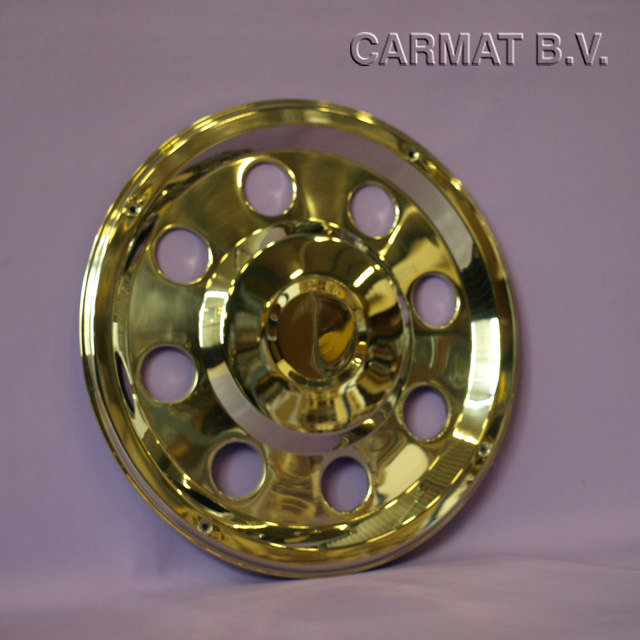 Wheelcover stainless steel 19,5 inch Rear, bracket included