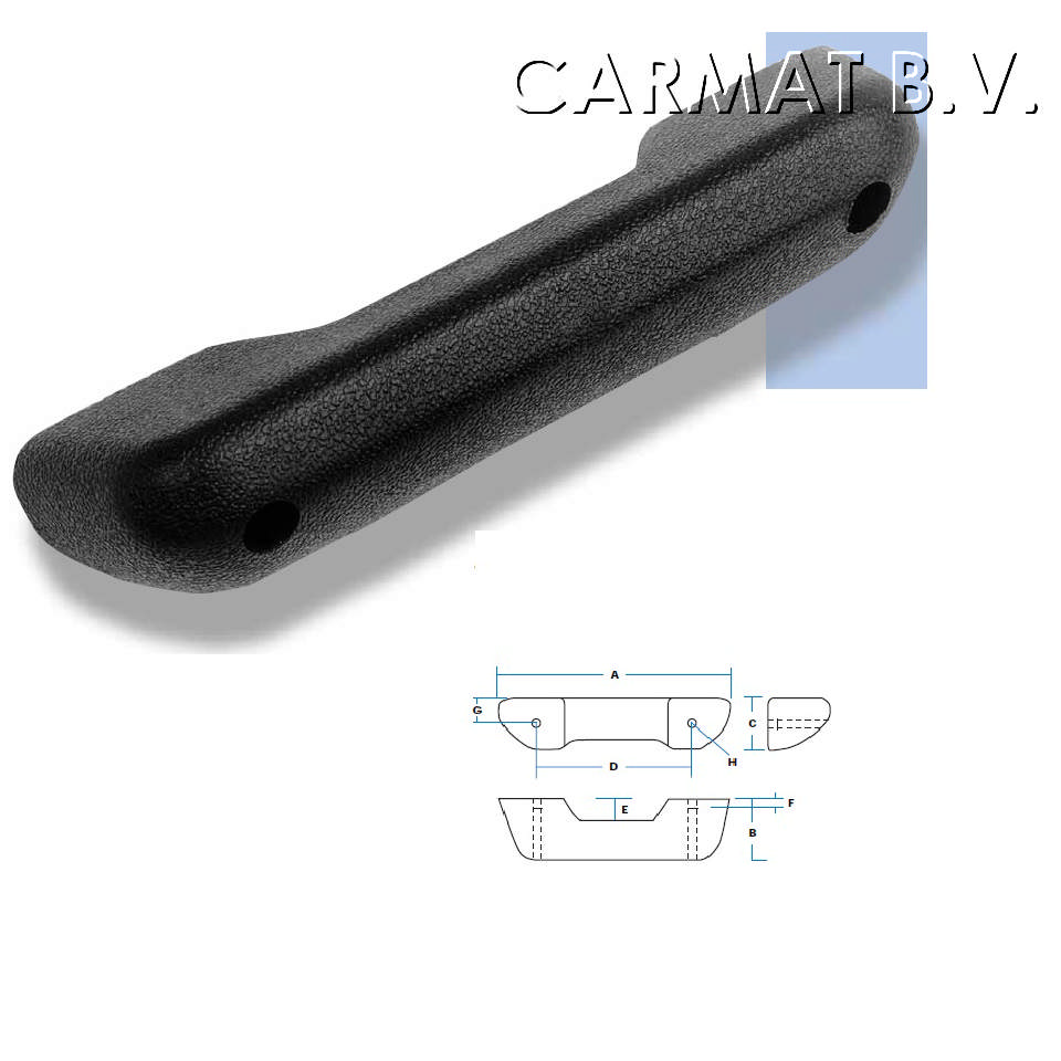 Universal arm rest, black min./25PC