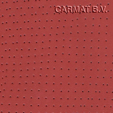 Leather hide Flora red perforated