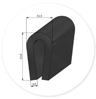 (Sponge)rubber U-profile
