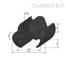 Glazing profile Glass 4.5 mm / Steel 23 mm