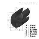 Glazing profile Glass 6 mm / Steel 6 mm