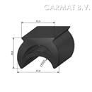 Sealing rubber profile 55 Sh Black