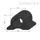 Buffer rubber profile 75 Sh Black