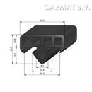 Glass truck rubber profile 70 Sh Black