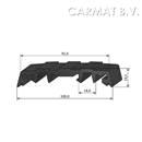 Buffer rubber profile 70 Sh Black