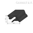 Edging rubber profile 80 Sh Black