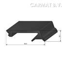 Edging rubber profile 80 Sh Black