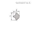 Filler size 1 for glazing profile