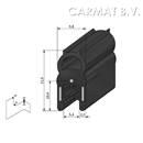 Sealing section rubber 1-3 MM top bulb S.U./50M