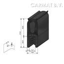 Sealing section rubber 1-3 MM top bulb S.U./50M