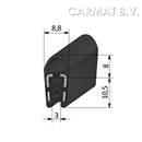 Sealing section rubber 0,5-2 MM top bulb S.U. on request