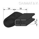 Sealing section rubber 1-3 MM top bulb S.U. on request