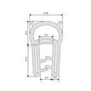 Sealing section silicone 4610089 RAL3000 S.U./100M