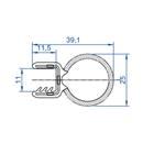Gasket w/ top bubble 9.5-10.5 mm clamp