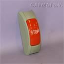 Push button NEW f/ tube, grey house, red button w/ STOP