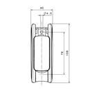 Push button NEW f/ tube, grey house, blue button w/ STOP
