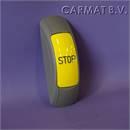 Stopknop wand grijs knop geel stop zwart