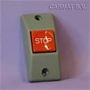 Push button Grey, surface mounting, text STOP