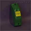 Push button Green, tube mounting, text STOP