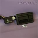 Compartment lock 24V electrical/rectangle design Black
